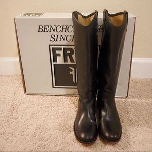 Frye Melissa Button Boots - Black, Size 9.5